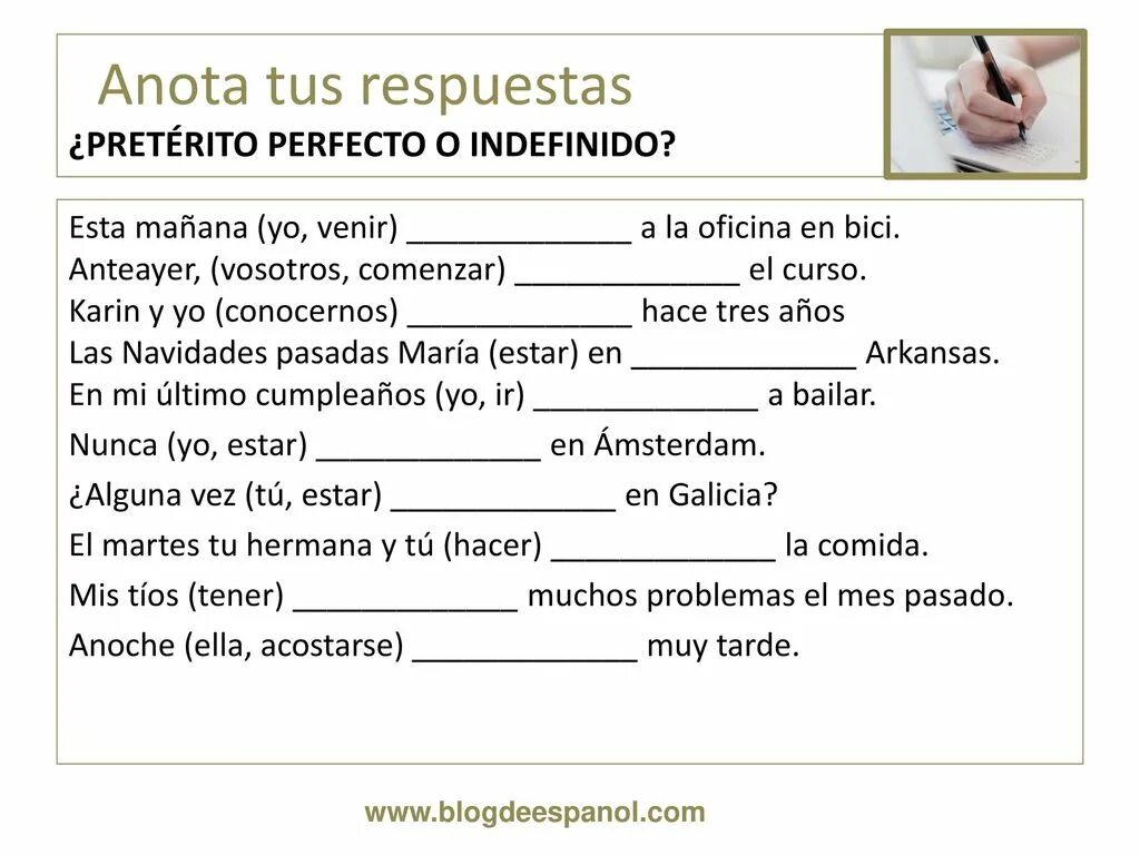Претерито перфекто исключения. Preterito perfecto в испанском. Перфекто перевод с испанского на русский. Претерито перфекто испанский исключения. Pretérito indefinido маркеры времени.