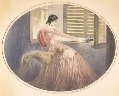 Download wallpaper dog, 1929, Louis Icart, Madame Bovary, section painting ...