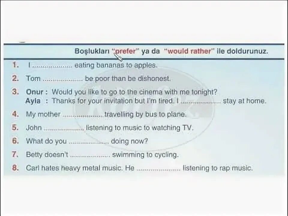 Would you prefer questions. Would you prefer questions