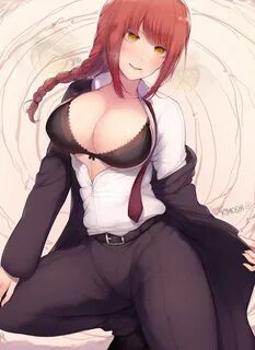 ,Kimoshi,artist,Anime,Аниме,Makima (Chainsaw Man),Макима,Anime Ero,Взрослые Няшки,Anime Unsor...