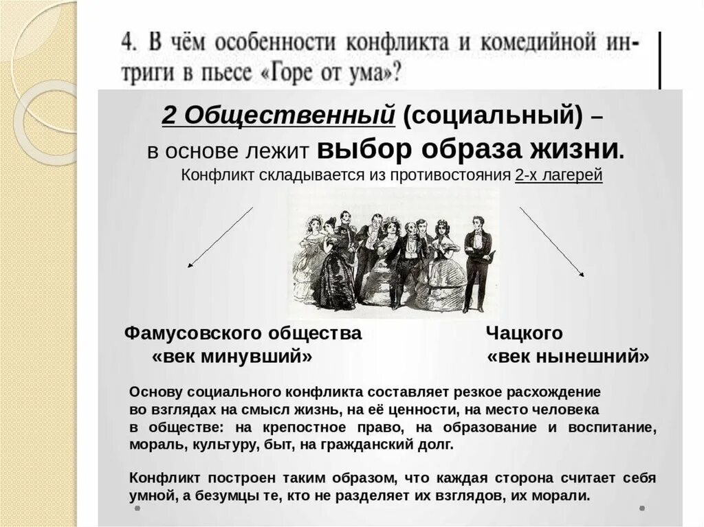 Общественный конфликт в горе от ума. Конфликты в горе от ума. Социальный конфликт в горе от ума. Конфликт пьесы горе от ума. 3 действие комедии