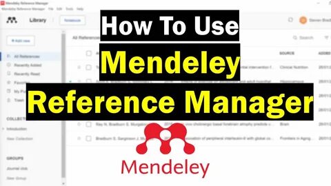 Mendeley reference manager