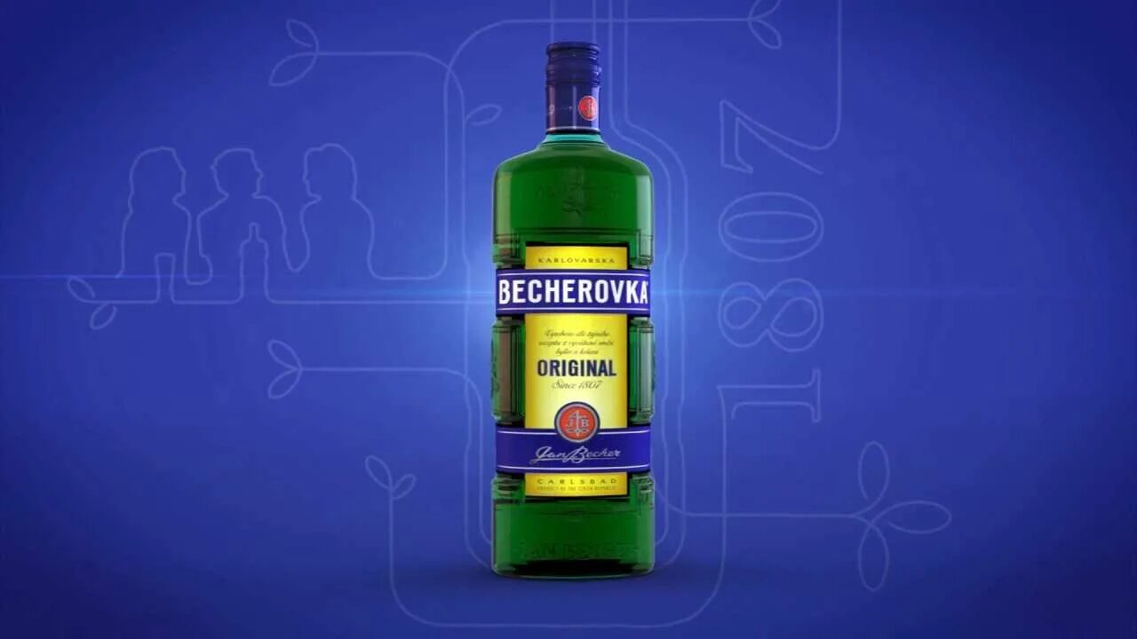 25. Ликер карловарска бехеровка. Ликер бехеровка 38% 0,5л. 7 десертный. Beherevka 0.