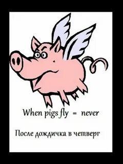When pigs fly идиома