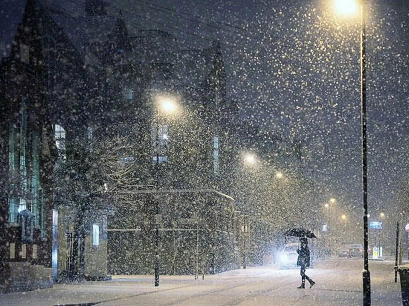 Зима ночь метель