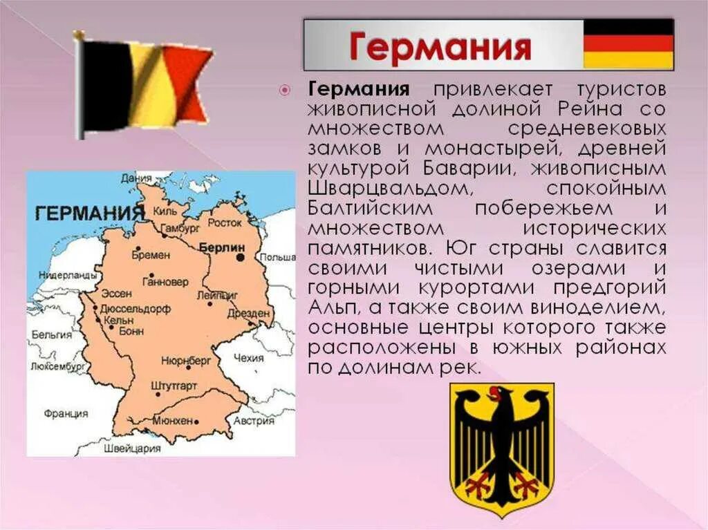 Ведущие страны европы германия. Германия описание. Сообщение о Германии. Проект про Германию. Германия кратко.