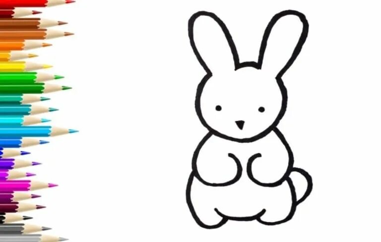 Как нарисовать зайчика легко и просто. Рисование зайчонок для детей малышей. Как нарисовать зайчика легко и просто. Рисование зайца пошагово. Рисуем зайчика поэтапно.