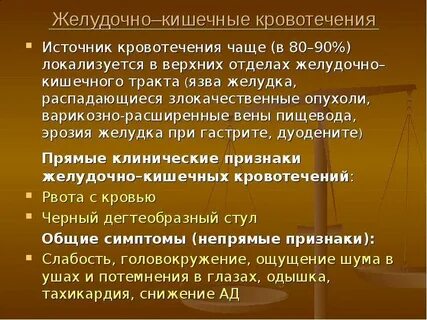 Источники кровотечения
