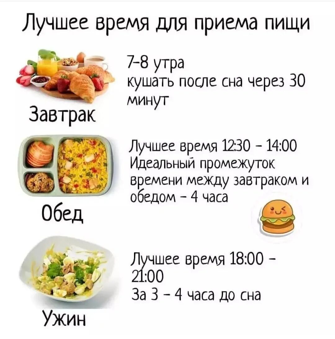 Как питаться в течении дня
