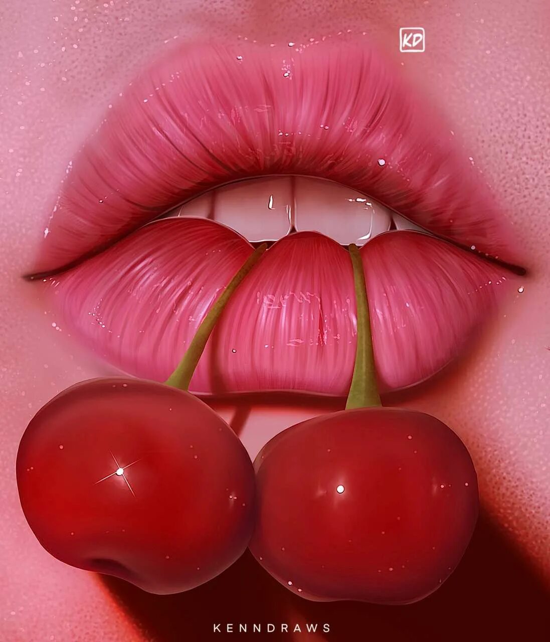 Брошь губы с вишенкой. Губки с вишенкой. Губы вишенки. Губы вишенки. Вишенка во рту.