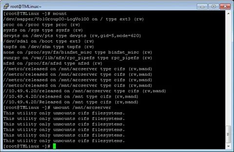 Mounted filesystem