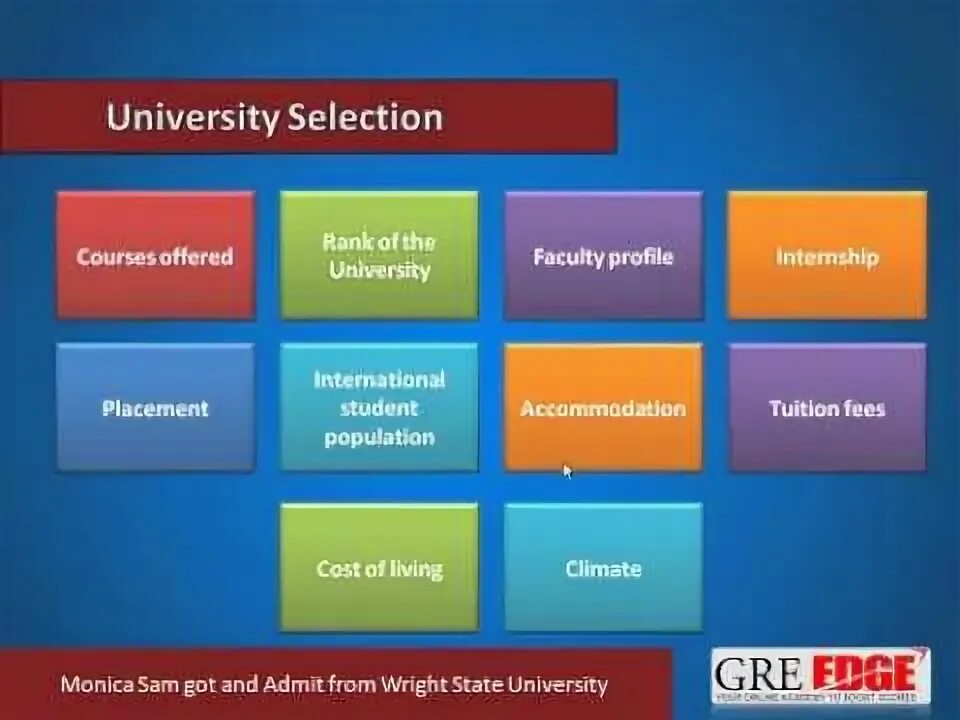 Selection university. Selection university
