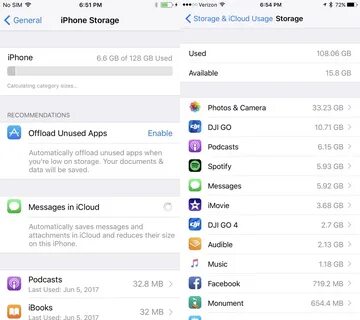 Оптимизация хранилища на iphone
