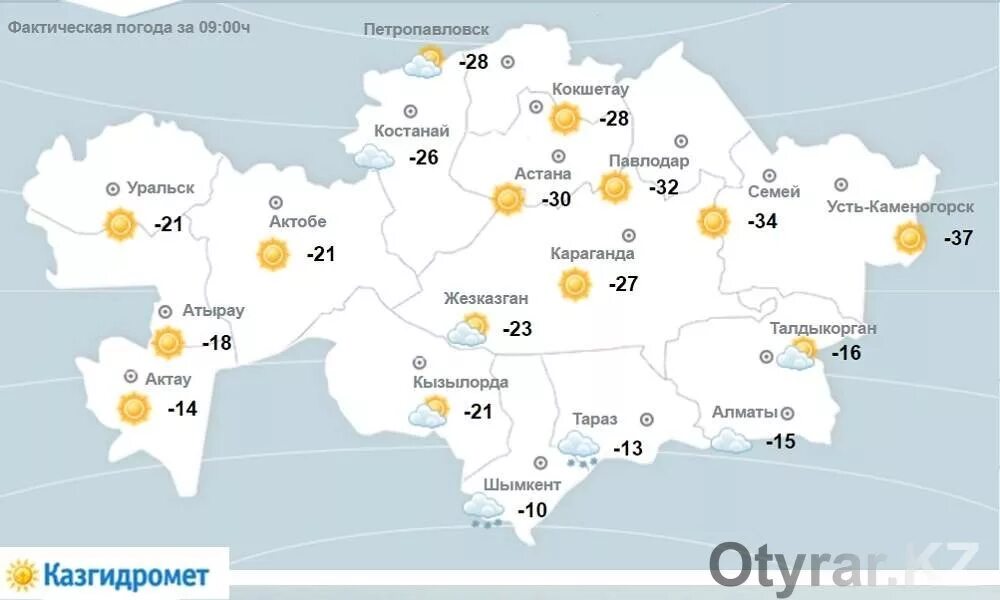 Время в разных городах казахстана