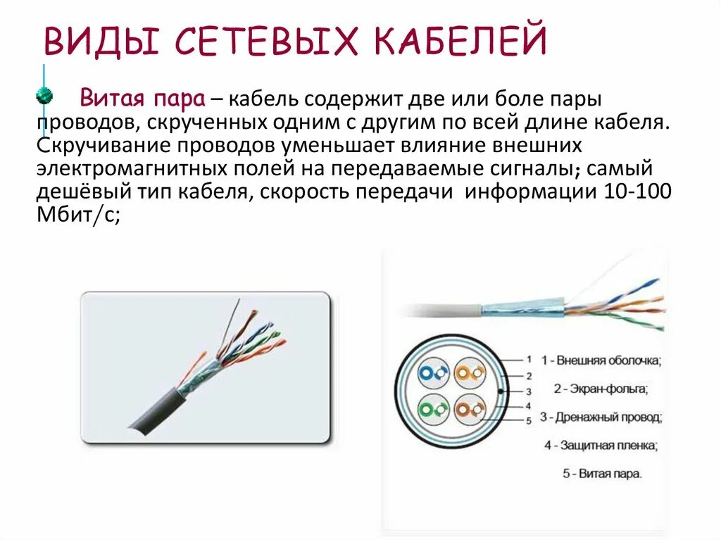 Типы сетевых кабелей таблица. Типы соединения Ethernet кабелей. Маркировка витой пары многожильного провода. Перечислите типы кабелей локальных сетей.