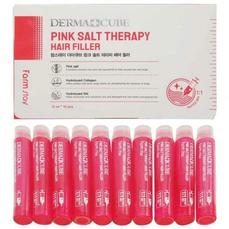 Derma cube. Маска-филлер для волос farm stay derma cube pink salt therapy hair filler. farmstay маска-филлер для волос, derma cube pink salt therapy hair filler, 13мл*10шт. farm stay dermacube pink salt therapy hair filler. маска- филлер для волос с розовой солью farmstay derma cube pink salt therapy hair filler.