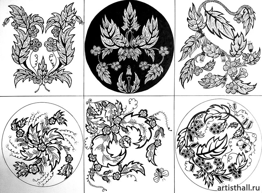 Растительный узор. "combinaisons ornementales" - ii. Ар деко нуво растительные паттерны. Растительный орнамент в квадрате. Стилизация растительных форм орнамент в полосе.