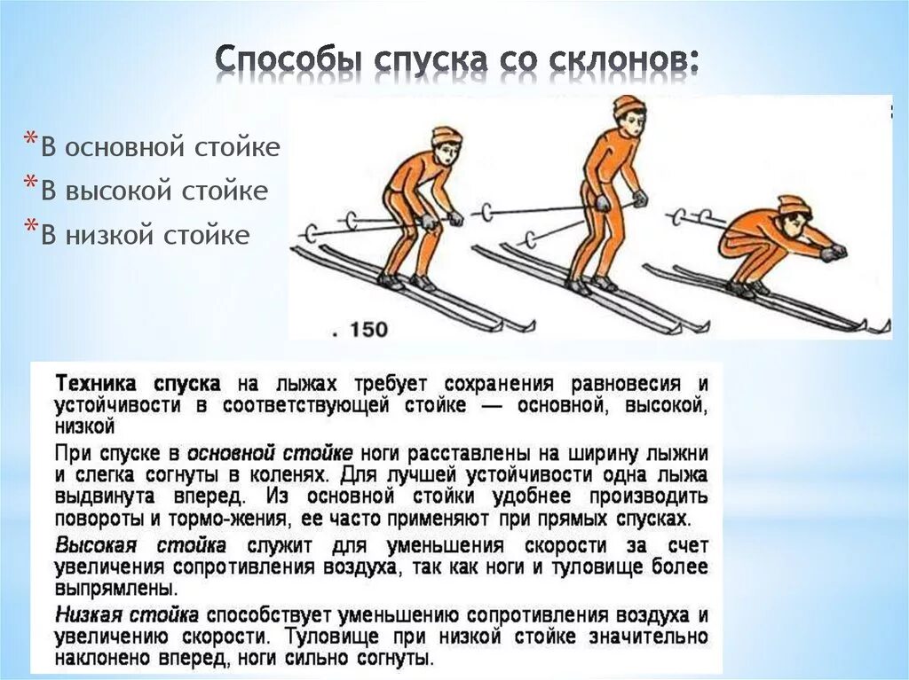 Крутизна подъема детской зимней горки может характеризоваться. Техника выполнения спуска со склона на лыжах. Основные стойки в лыжах для спуска. Спуск на лыжах со склона способы. Техника выполнения спуска со склона в основной стойке.