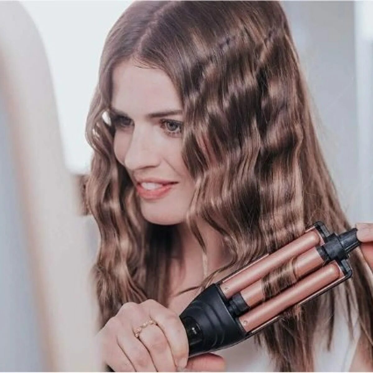 Плойка-волна BABYLISS Pro Tourmaline Triple Waver bab2269tte. Плойка тройная Rowenta cf4710f0. Электрощипцы bellissima тройная волна gt20 100 (11619y). DEWAL плойка волна Star Style.