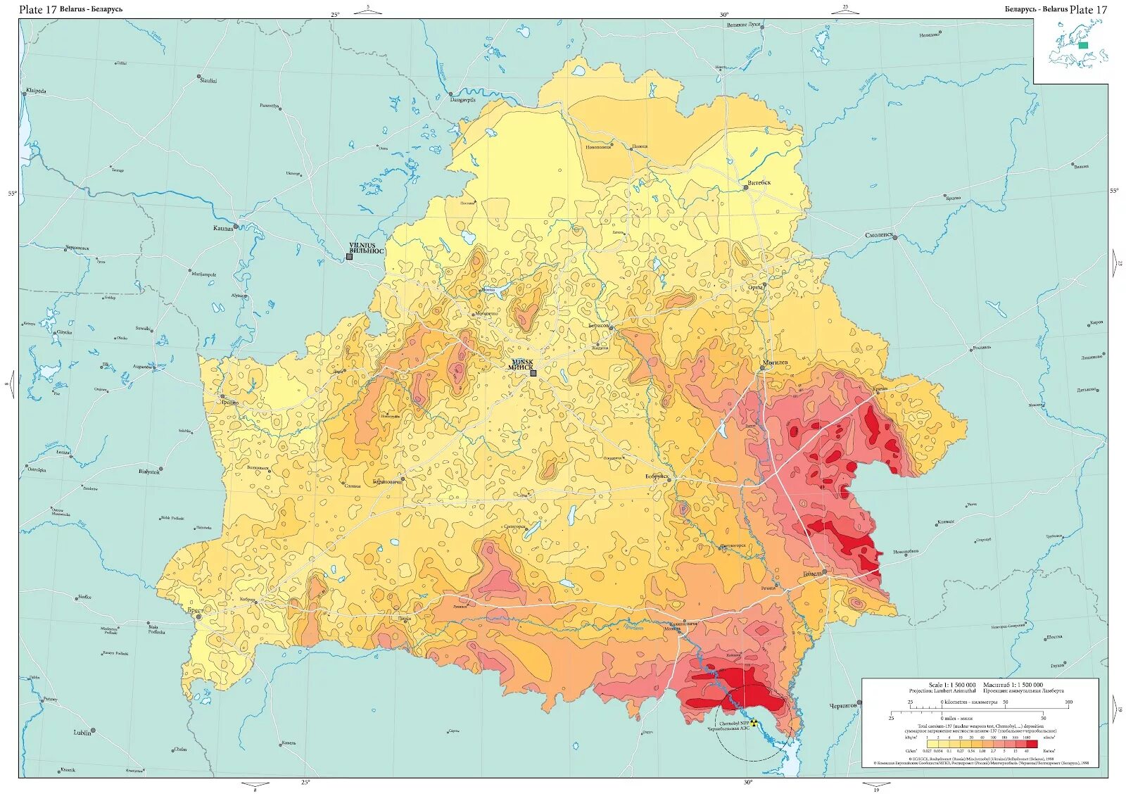 Радиоактивная карта. Карта радиационного загрязнения Беларуси 1986 год. Карта радиоактивного загрязнения Беларуси после Чернобыля. Карта загрязнения Беларуси радиацией после Чернобыля. Радиоактивное загрязнение Чернобыль карта загрязнения.