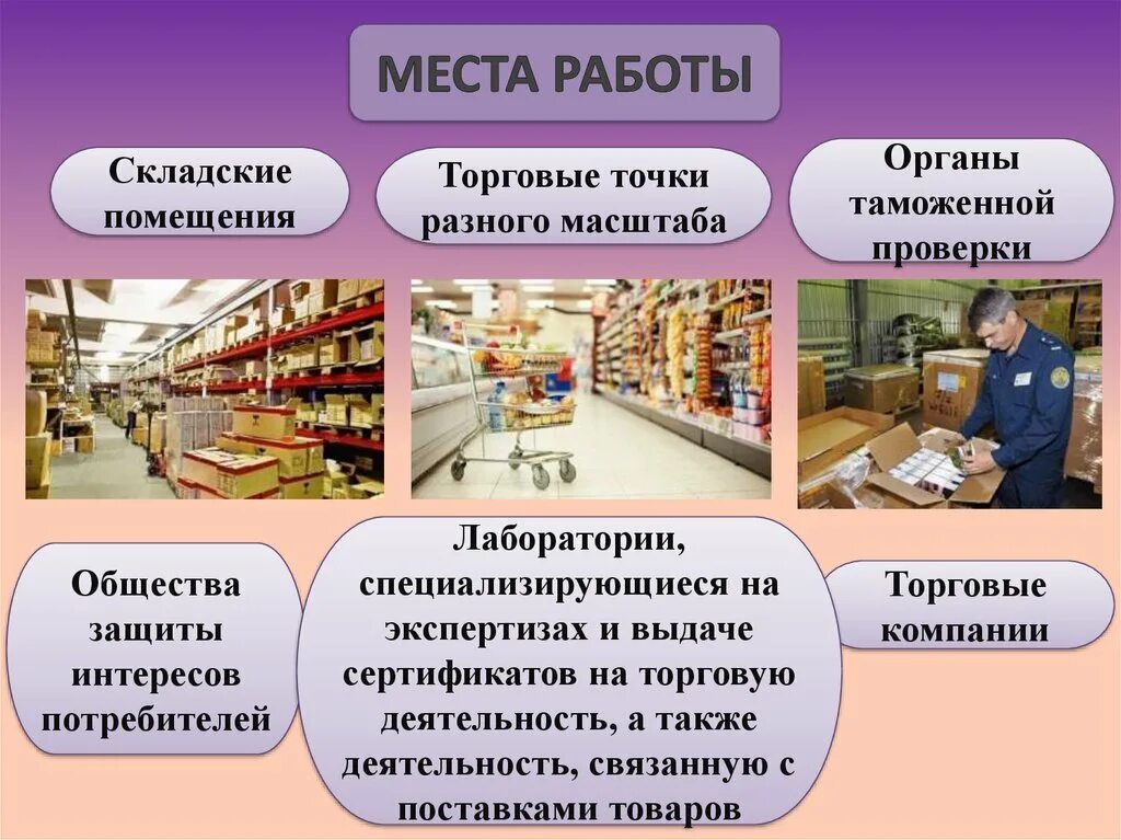 Качества и т д 3. Профессия товаровед. Товароведение и экспертиза качества потребительских товаров. Места работы товароведа. Товароведение презентация.