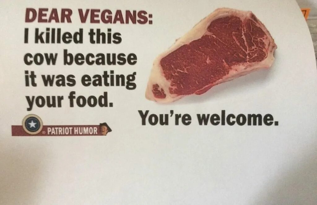 They were eating. Dear Vegans. Eat your food damn оригинал. I Killed this Cow because it was eating your food.