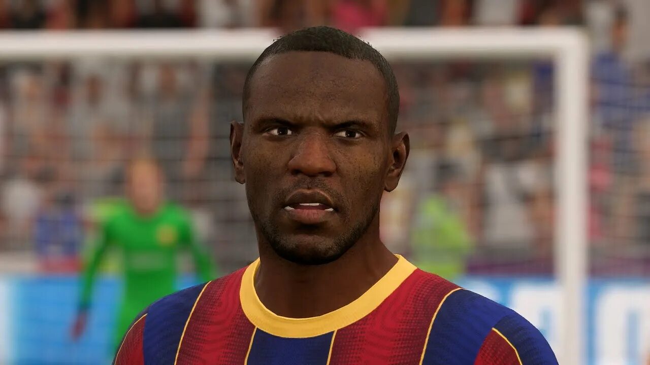 Simbakoli Miniface. Eric Abidal photo White background.