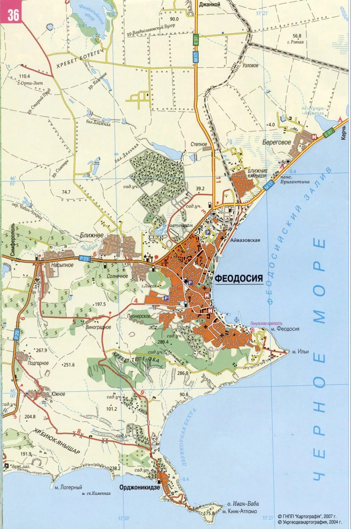 Береговое показать на карте. Г Феодосия Крым на карте. Феодосия и окрестности на карте Крыма. Крым Феодосия на карте Крыма. Феодосия на карте Крыма.