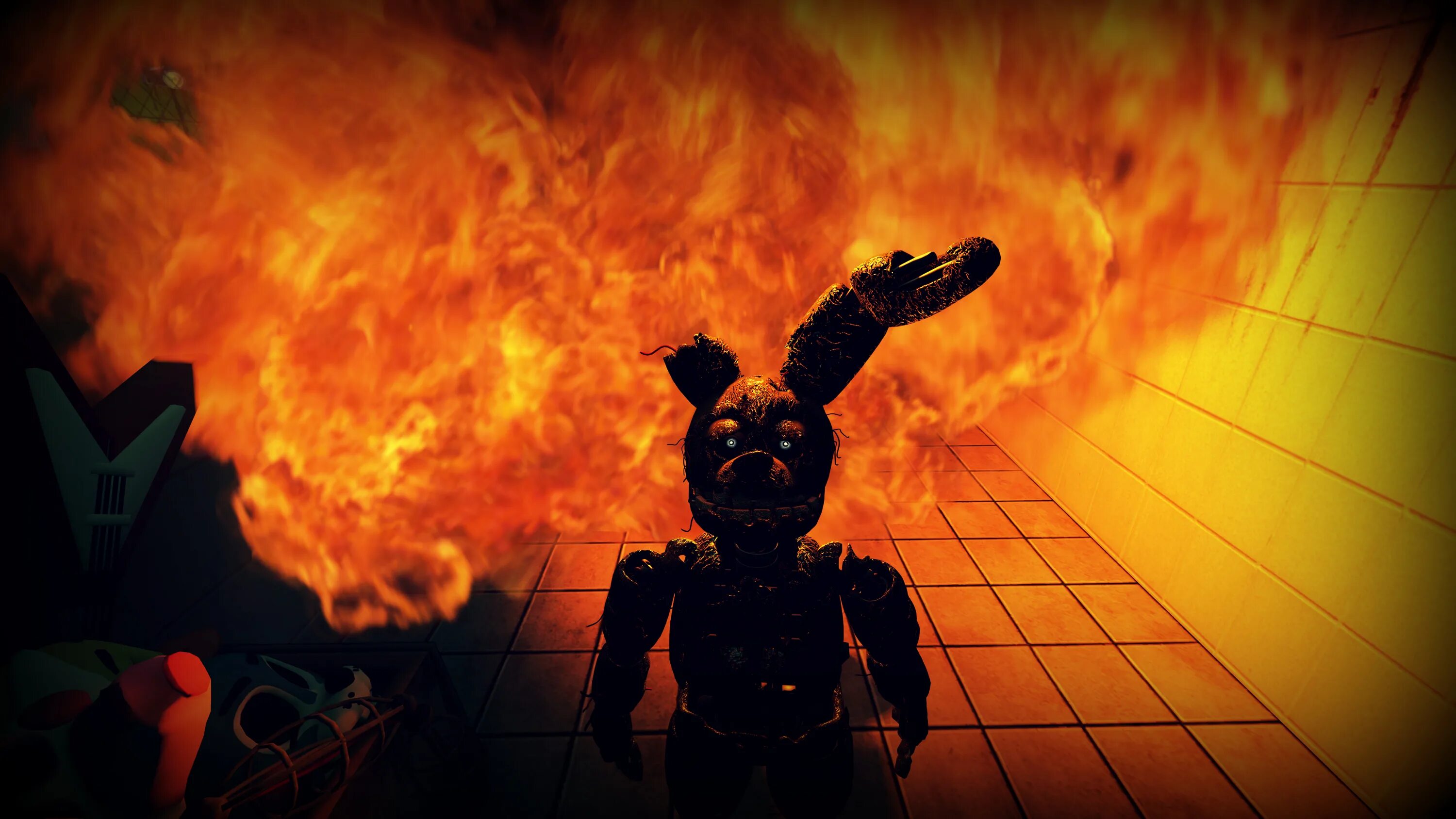 Die in a fire fnaf. Гори фнаф. Слышен шум из коридора пони. Песня огня фнаф. Бело фиолетовый аниматроник.