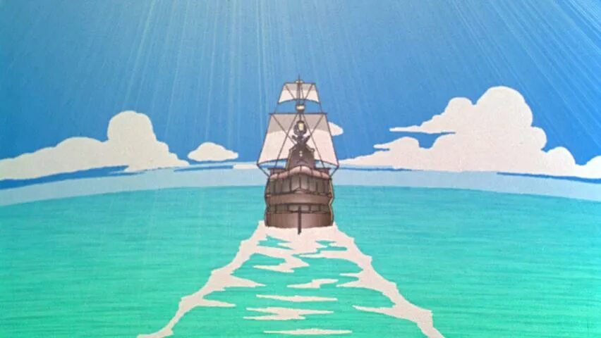 Король моря ван пис. Корабль луффи санни. Небо ван пис. One piece sea. Ван пис обои.
