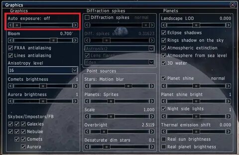 Engine settings