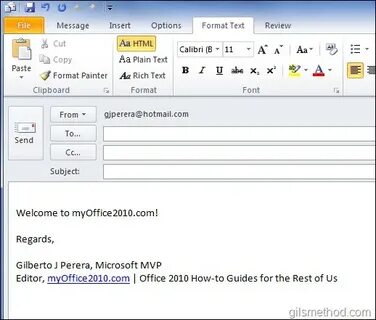 Outlook html