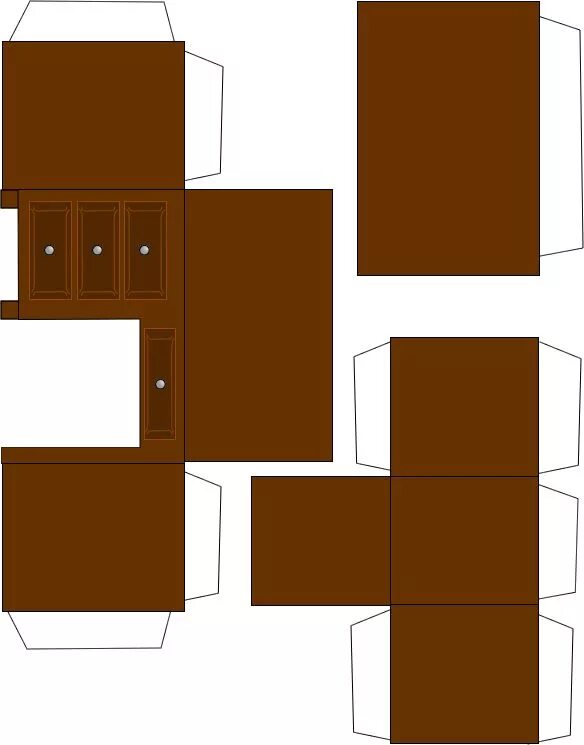 Шкаф шаблон для вырезания Cubee Filing Cabinet by CyberDrone on DeviantArt Paper models, Paper doll hous