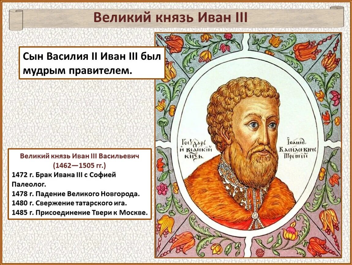 1462-1505 Годы правления Ивана 3.