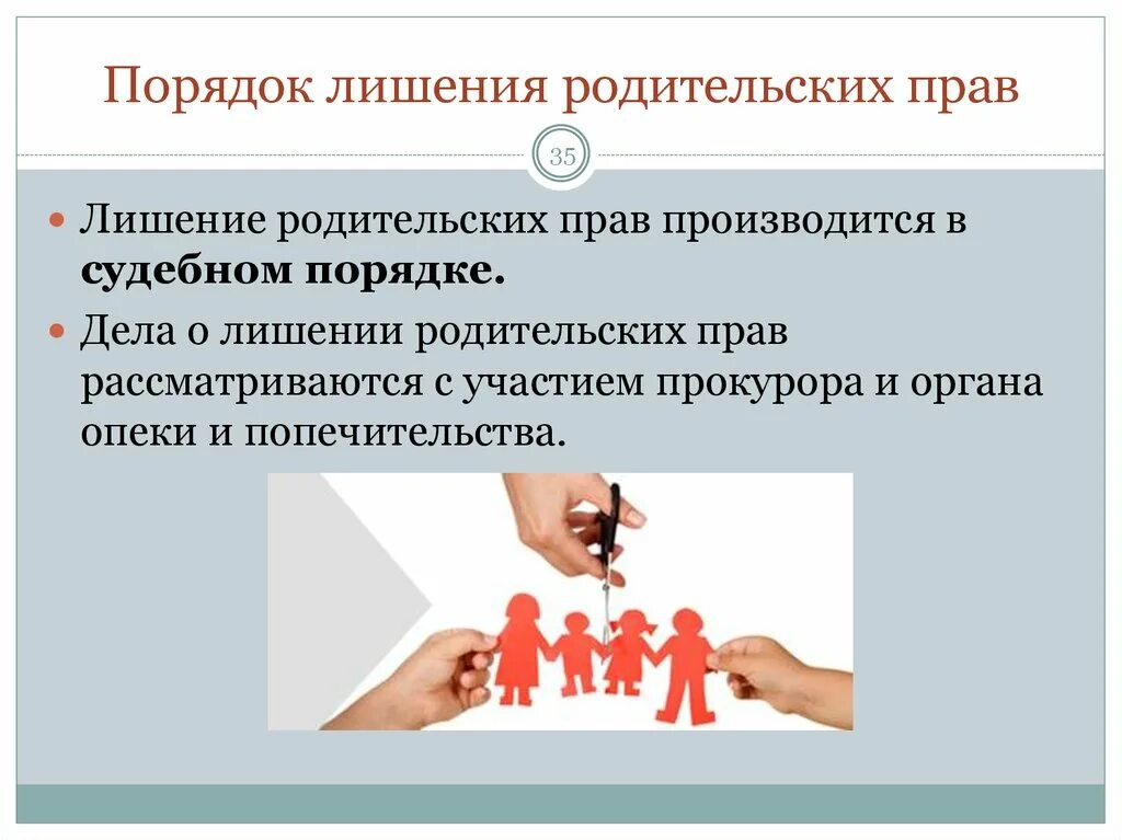 Какие основания для лишения родительских. Порядок лишения и ограничения родительских прав. процедура лишения и ограничения родительских прав. лишение родителей родительских прав. лишение и ограничение родительских прав.