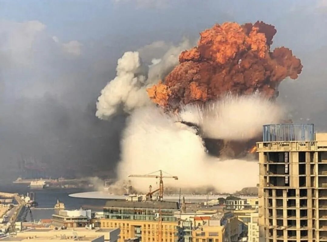 Взрыв аммиачной селитры в Бейруте.