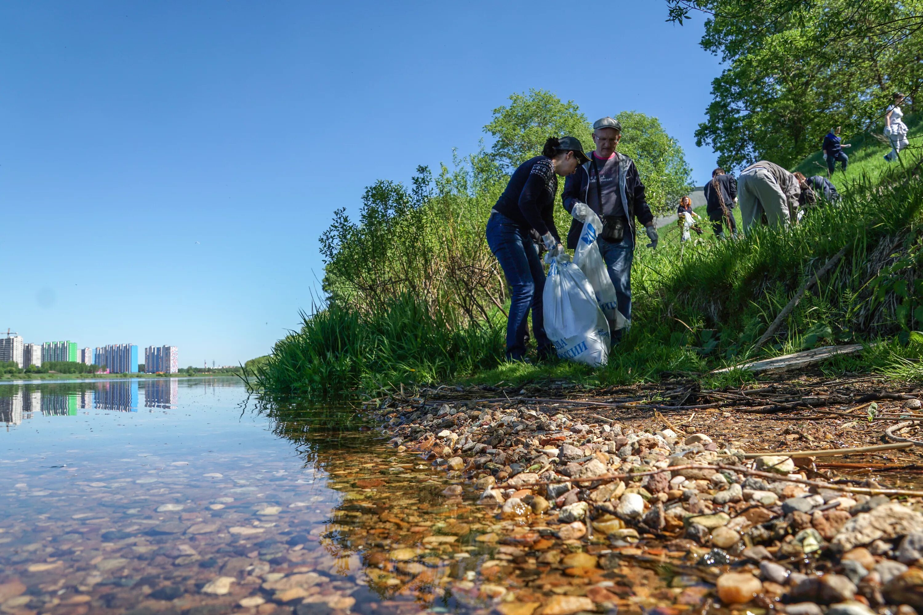 Очистка речной воды. Экология Тверской области.