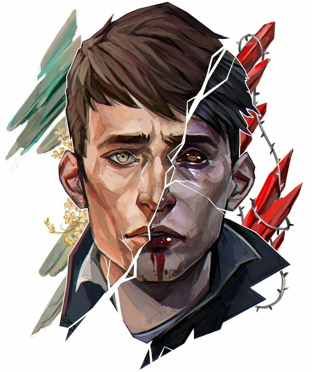 Socr outsider. Dishonored 2 outsider art. чужой dishonored 2. outsider dishonored арт. dishonored 2 арт.