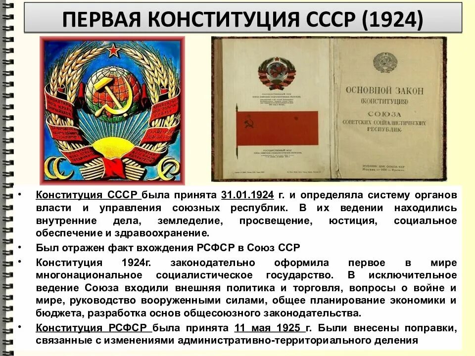 Конституция ссср 1924 г была принята