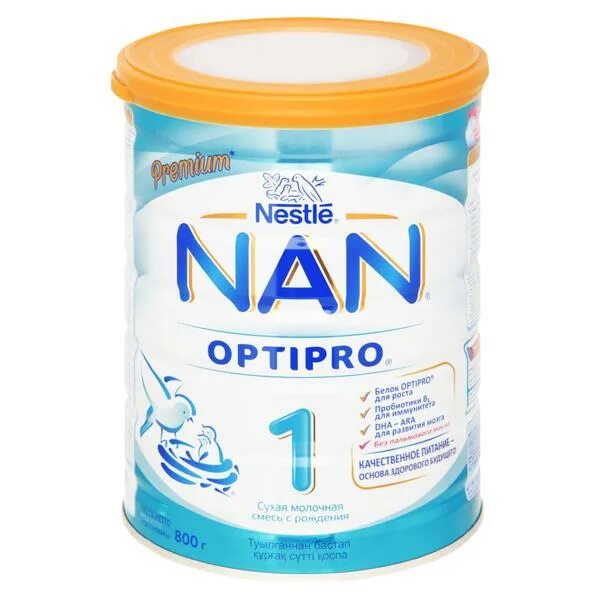 Смеси на 1 мм. Нан оптипро премиум 1. Nestle nan Optipro 1 800 гр. Нестле нан 1 оприо смесь сух 800г. Nestle nan Premium Optipro 1.