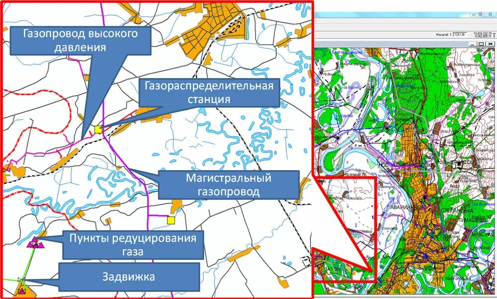 Карта грс. Карта газификации Башкортостана. Газопровод карта газораспределительная станция. Санитарно защитная зона газораспределительной станции. Газораспределительная станция Богородское на карте.