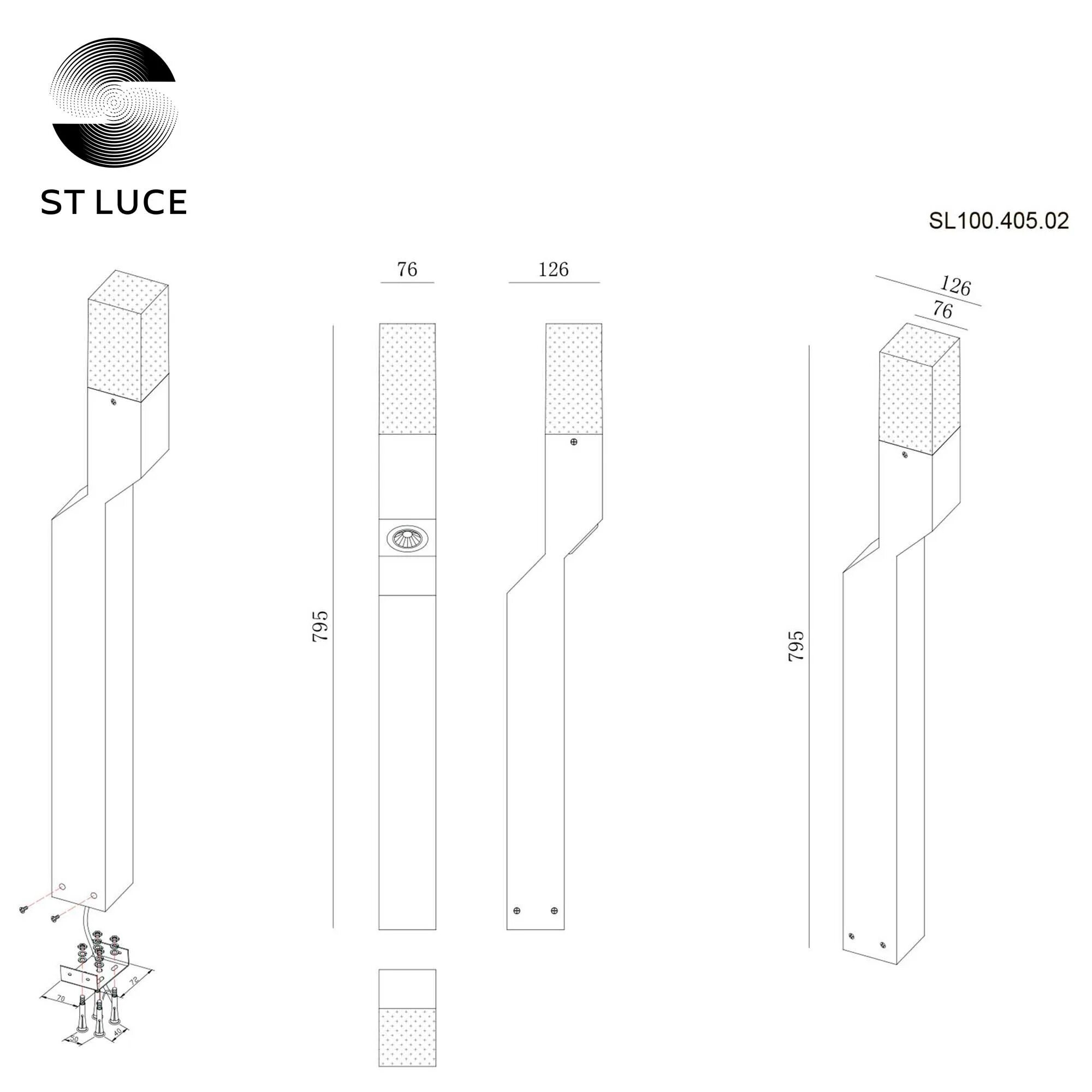 Sl 100 c. Уличный фонарь sl095.405.02. sl100.705.02. st luce sl101.405.01 vivo. sl100b-024-r.