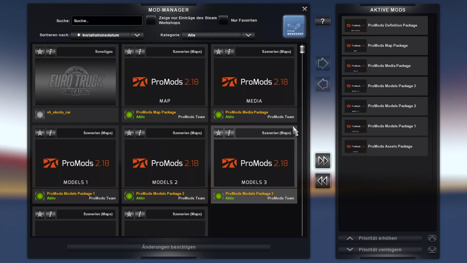 Mod load order. Промодс. порядок установки промодс. promods порядок установки.