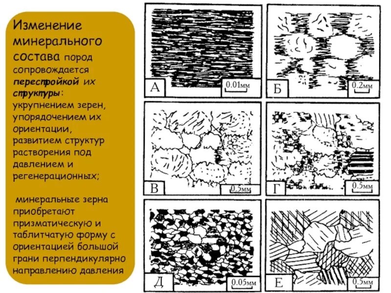 Изменение состава пород. Формы зерен минералов. Формы зерён в породах. Таблитчатая форма минералов. Формы минералов в шлифах.