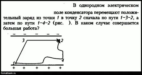 Однородное поле конденсатора