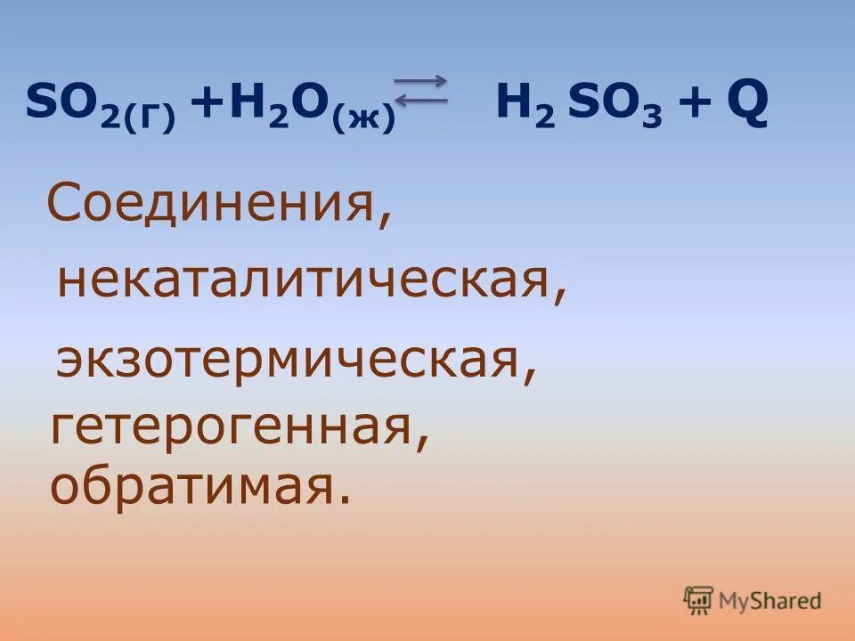 Каталитические и некаталитические реакции