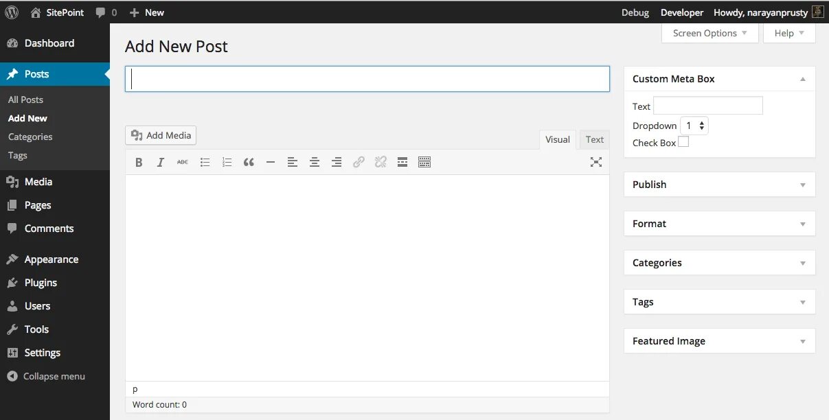 Edit wordpress