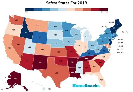 Safest States In America For 2019 - States In America, U.s. States, United...