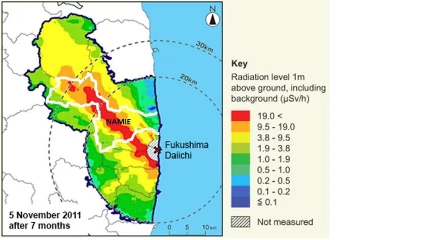 Radiation level. Фукусима зона отчуждения карта. radiation area. large area irradiation. winter irradiation level in 41deg.