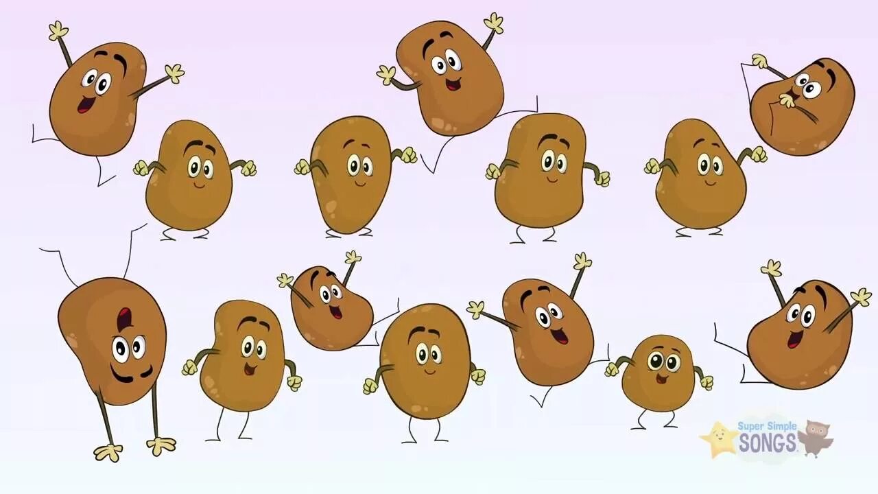 One potato two potato song. Веселая картошка. персонаж веселая картошка. считалка one potato two potato. аппликация веселая картошка.